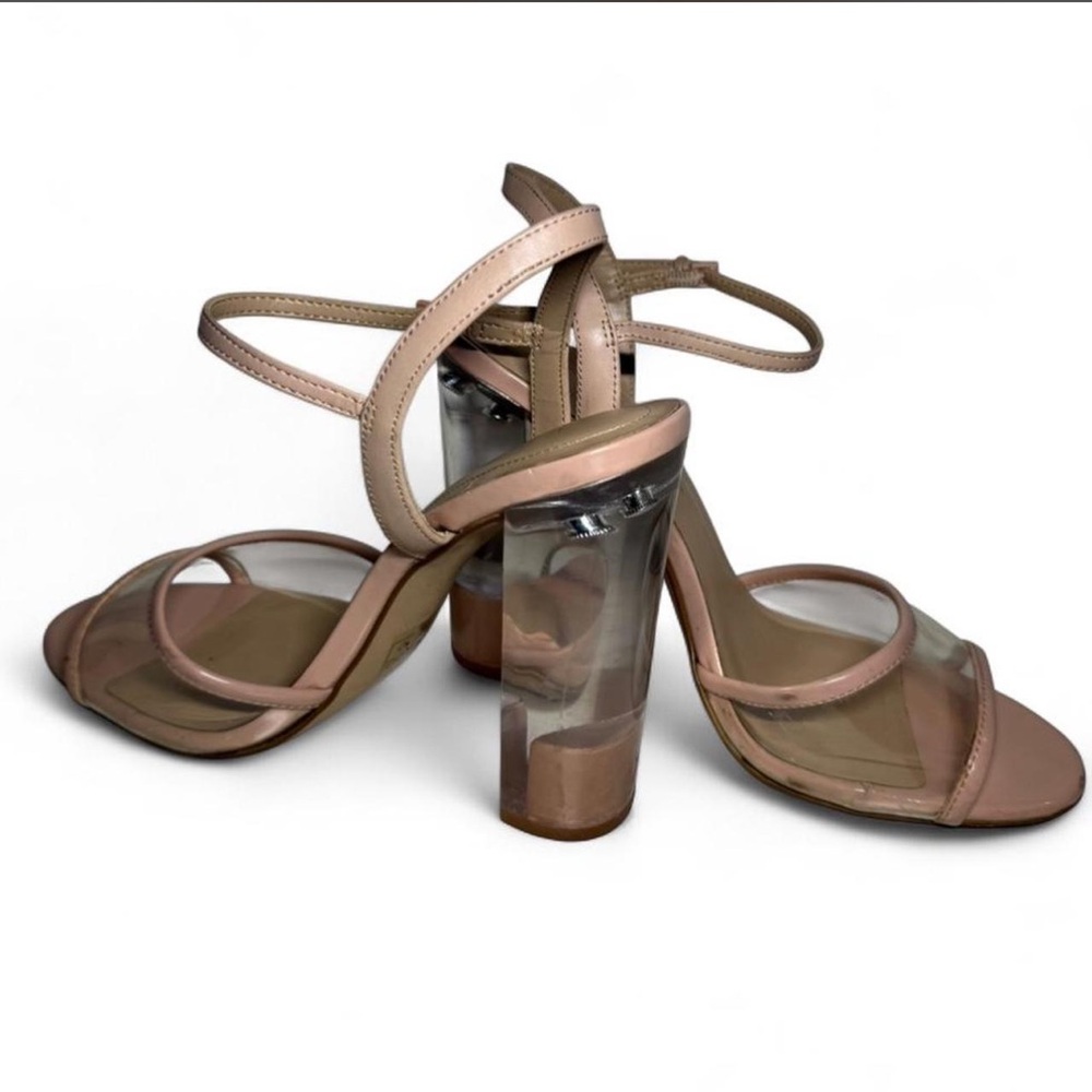 Aldo Blush and Clear Strappy Heels - Picture 2 of 5